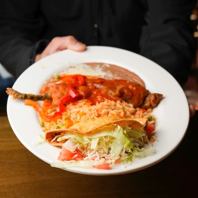 #11 Crispy Taco & Chile Relleno.
