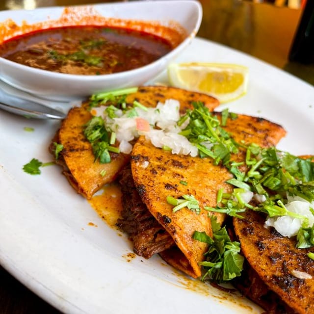 Three Birria Tacos.